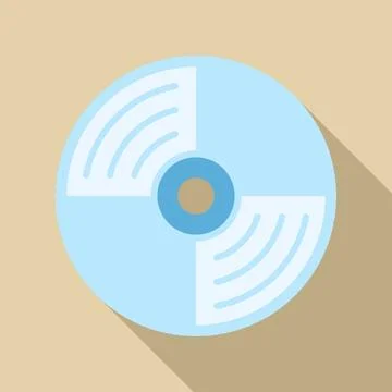 Optical disc data storage technology digital media icon Stock Illustration