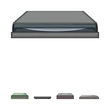 Optical disc drive technology holding digital data Stock Illustration
