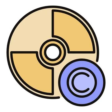Optical disc representing digital rights and copyright concept Stock Illustration