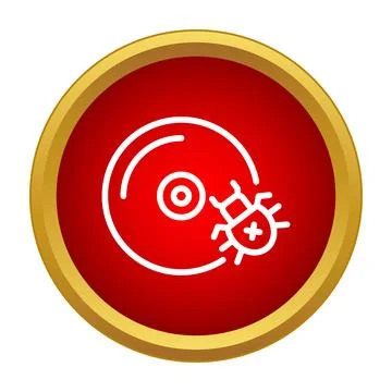 Optical disc storing data with computer virus malware bug Stock-Illustration