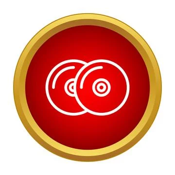 Optical discs storing digital data media icon イラスト素材