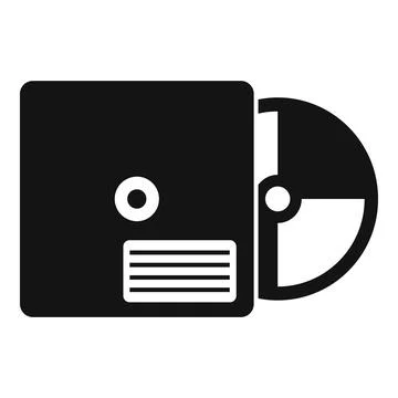 Optical disk drive ejecting media icon design Stock Illustration