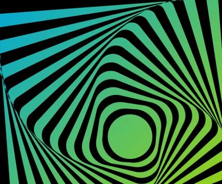 Optical distorted illusion Stock Illustration