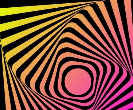 Optical distorted illusion Stock Illustration
