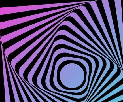 Optical distorted illusion Stock Illustration