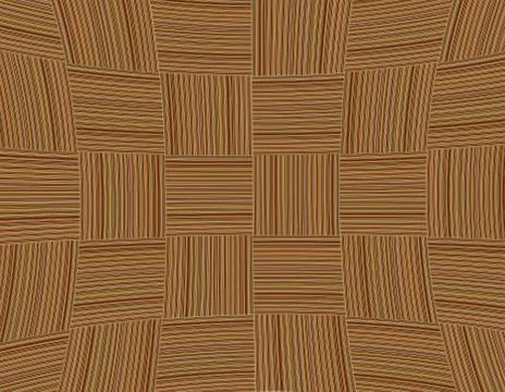 Optical effect concave intertwined brown blocks striped texture wood base bac イラスト素材