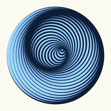 Optical effect with hipnotic circle. Flat and isolated. Stock Illustration