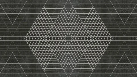 Optical effect in the movement of a symmetrical geometric pattern. 3d rendering Stock Footage 297186245