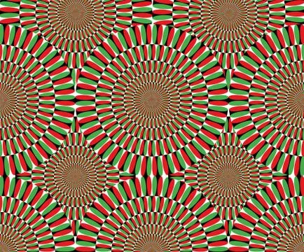 Optical effect of movement. Vector illustration Stock Illustration