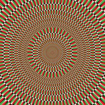 Optical effect of movement. Vector illustration Stock Illustration