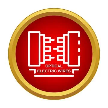 Optical electric wires connecting data network infrastructure 库存插图