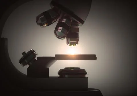 Optical Electron Microscope Clipping Path Included Stock Illustration