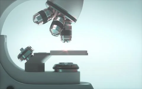 Optical Electron Microscope Clipping Path Included Stock Illustration