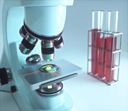 Optical Electron Microscope Laboratory Instrument 库存插图
