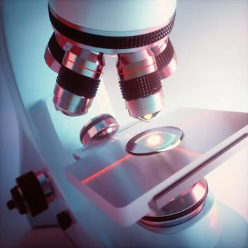 Optical Electron Microscope Laboratory Instrument Stock Illustration