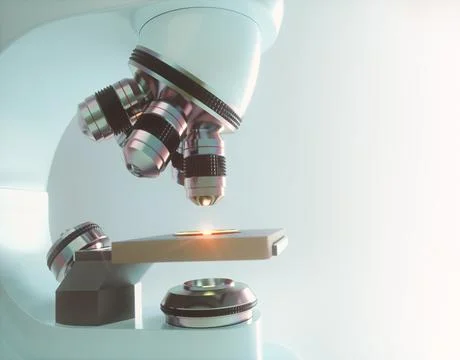 Optical Electron Microscope Laboratory Instrument Illustrazione stock