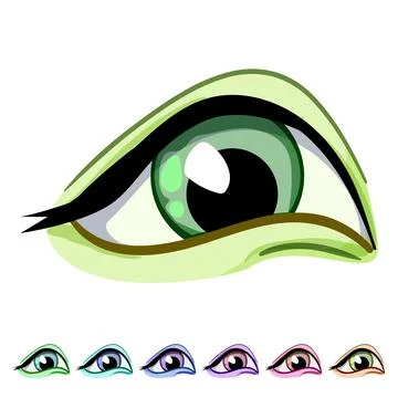 Optical eye cartoon vector graphic Stock Illustration