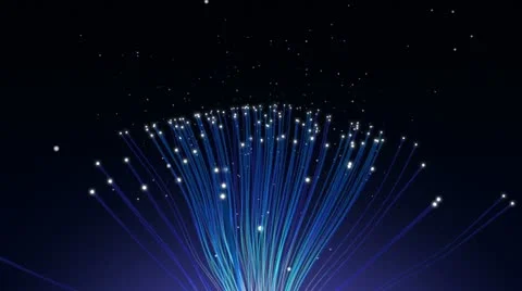 Optical Fiber 1 - Blue Stock Footage 12325484