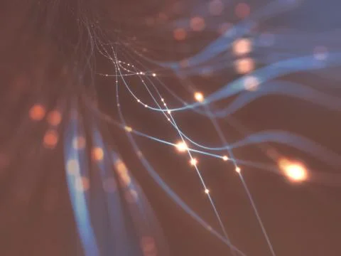 Optical Fiber Abstract Stock Illustration