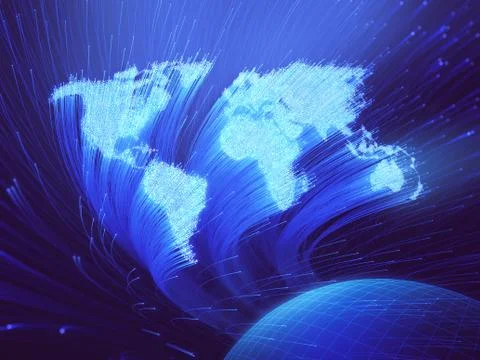 Optical Fiber Background Stock Illustration