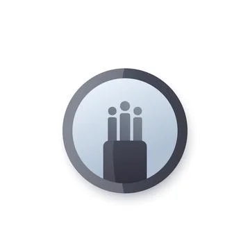 Optical fiber cable, bandwidth vector icon, logo Stock Illustration