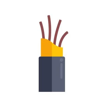 Optical fiber cable icon representing digital communication Stock Illustration