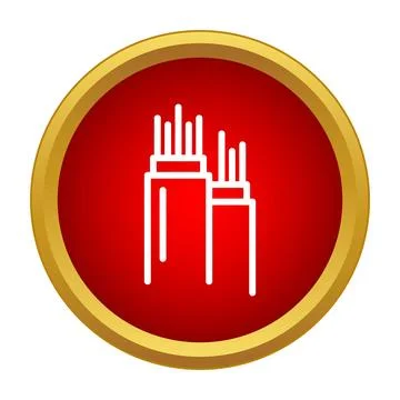 Optical fiber cable icon representing data connection イラスト素材