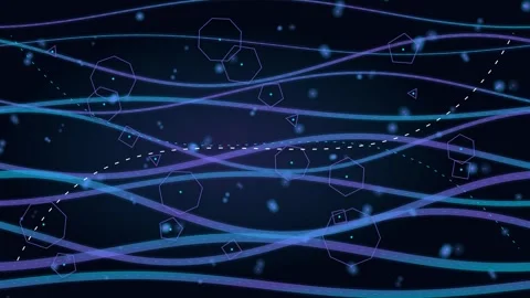 Optical Fiber Data Loop - Bright Light High Speed Tech Backdrop Stock Footage 344032467