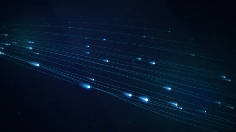 Optical fiber digital data transfer network animation technology Stock Footage 346643154