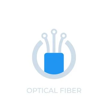 Optical fiber icon, logo, vector Stock Illustration