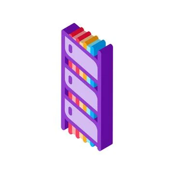Optical fiber insulation isometric icon vector illustration Stock Illustration