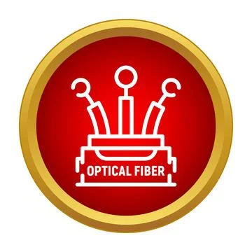 Optical fiber internet connection technology icon concept Stock Illustration