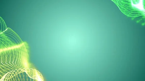 The optical fiber pulsates in space. Light green background. Business Stock Footage 89566760