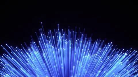 Optical fiber sheaf abstract background. Glowing bundle of Optic cables Ilustración de archivo