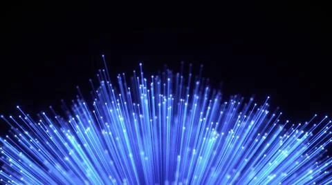 Optical fiber sheaf abstract background. Glowing bundle of Optic cables Ilustración de archivo