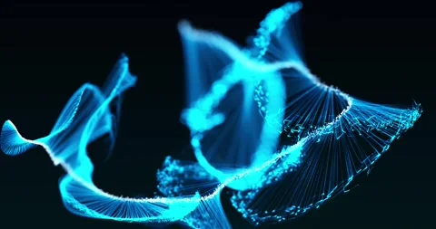 Optical fiber with small particles of the liquid element moves, Smooth moveme Stock Footage 242765378