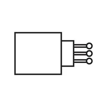 Optical fiber vector icon design template Stock Illustration
