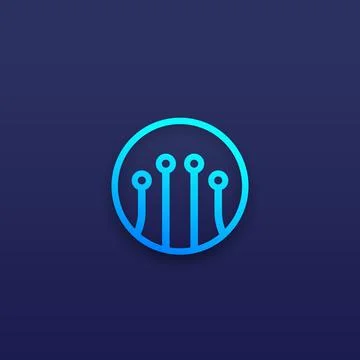 Optical fiber vector logo icon for apps and web イラスト素材