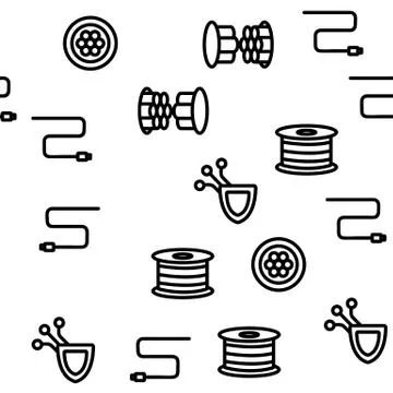 Optical Fiber Vector Seamless Pattern Stock Illustration