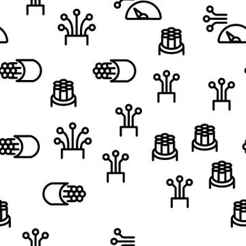Optical Fiber Vector Seamless Pattern Illustrazione stock