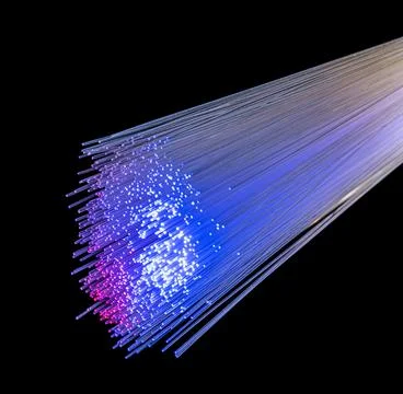 Optical fibers string Stock Photos