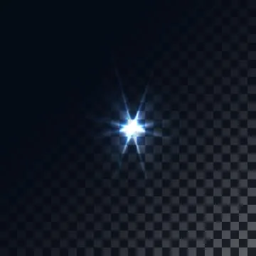 Optical flare on a dark blue background Stock Illustration