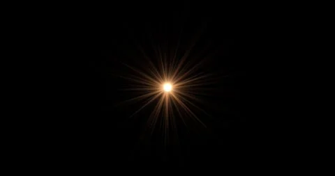 Optical flare ray effect rotate on black backgrounds Stock Footage 332686530