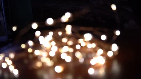 Optical flares garland lights Stock Footage