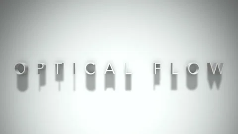 Optical flow 3D title animation with shadows on a white background Stock Footage 297905468