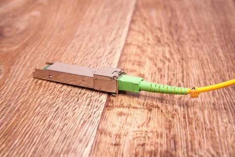 Optical gigabit SFP module for network Stock Photos