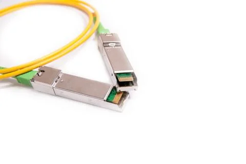 Optical gigabit SFP module for network Stock Photos