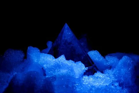 Optical glass pyramid Stock Photos