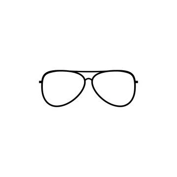 Optical glasses with black frames Stock Illustration