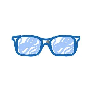 Optical glasses optical icon doodle illustration Stock Illustration